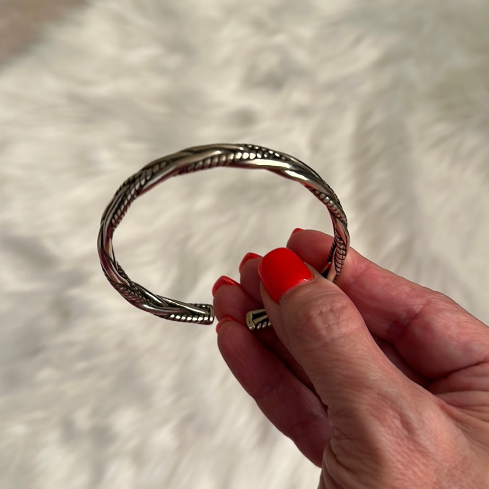 Men’s Silver Adjustable Braided Bracelet